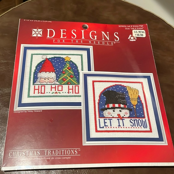 Designs for the needle number 309826. Let it snow pair. - Picture 1 of 5